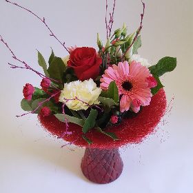 valentines flower vase