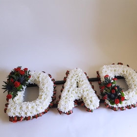 Letters of your choice funeral design
