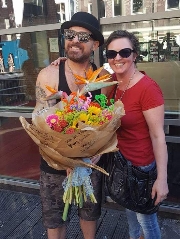 Best Drummer in the World meets best Florist in the World.