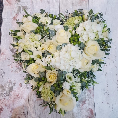 Heart shaped funeral tribute