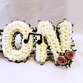 Letters of your choice funeral design