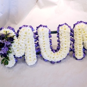 Letters of your choice funeral design