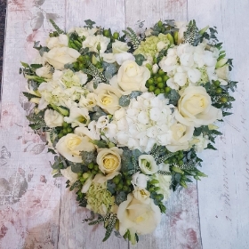 Heart shaped funeral tribute