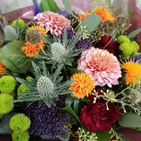 Scottish themed handtied bouquet